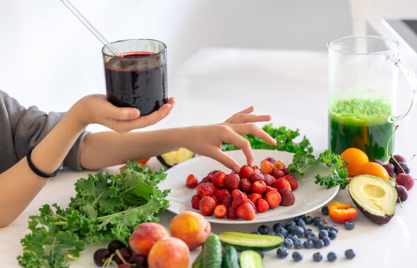 Different kinds of food and drinks