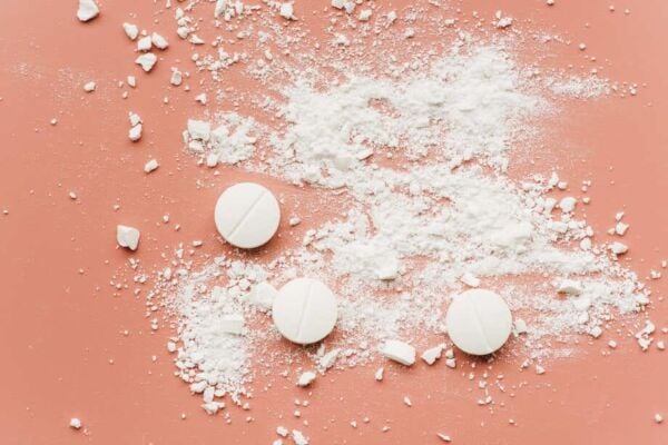 Crushed heartburn medicine