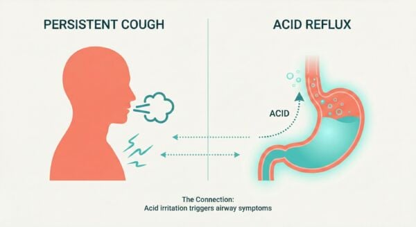 Connection between acid reflux and cough