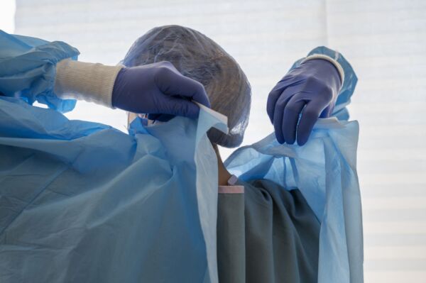Hiatal Hernia surgeon preparing for operation