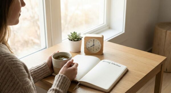 Morning light and healthy lifestyle elements