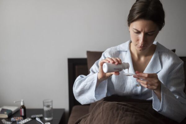 Woman taking gastroparesis medicine