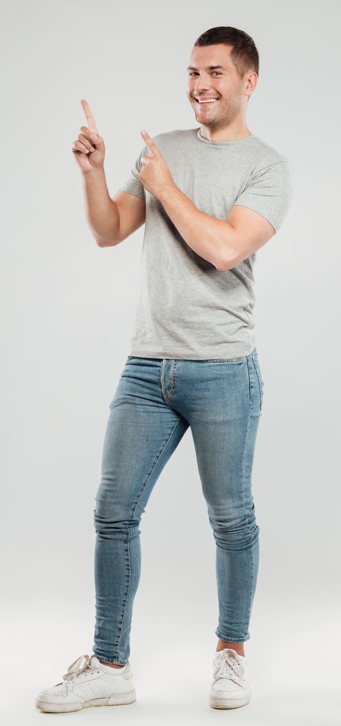 Man with hiatal hernia pointing sidewards Man with hiatal hernia pointing sidewards