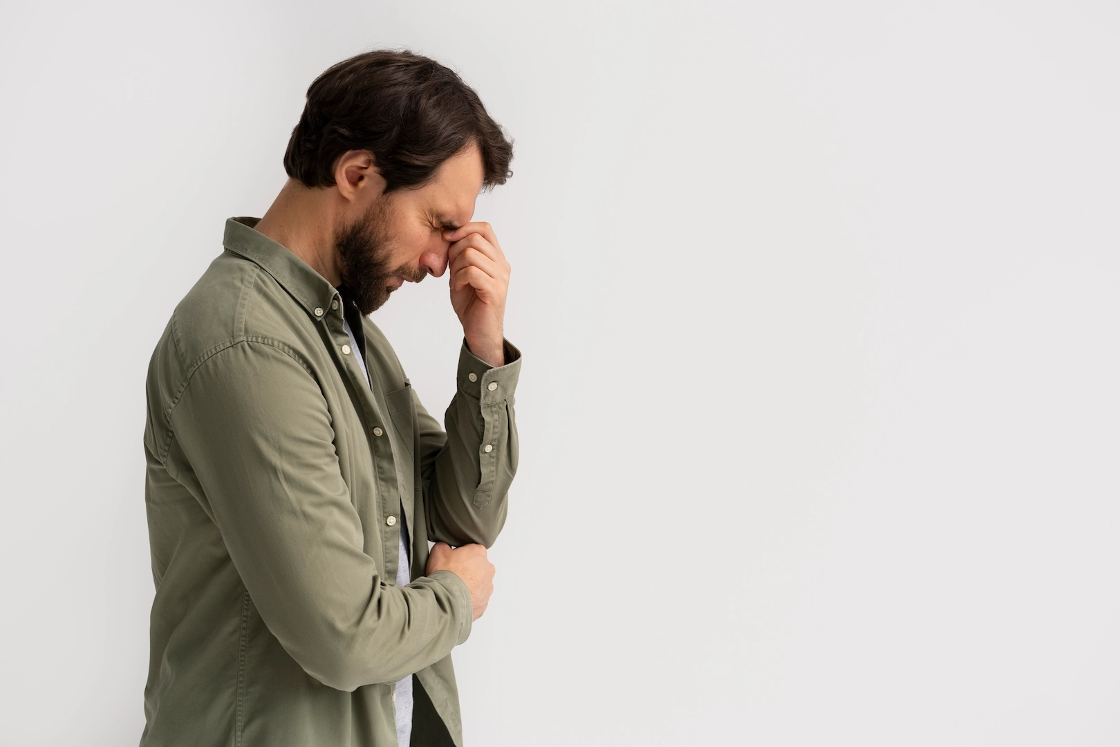 Man with gastroparesis stressed