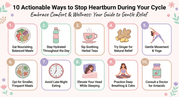 10 ways to manage heartburn during menstruation