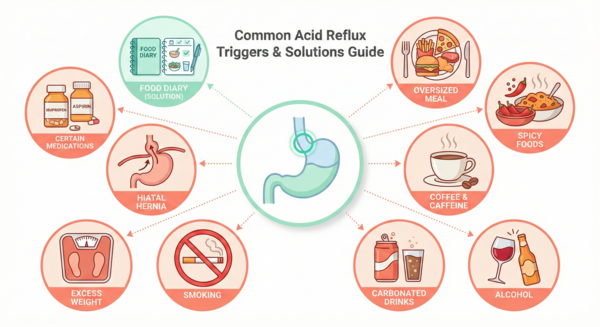 Common triggers of acid reflux