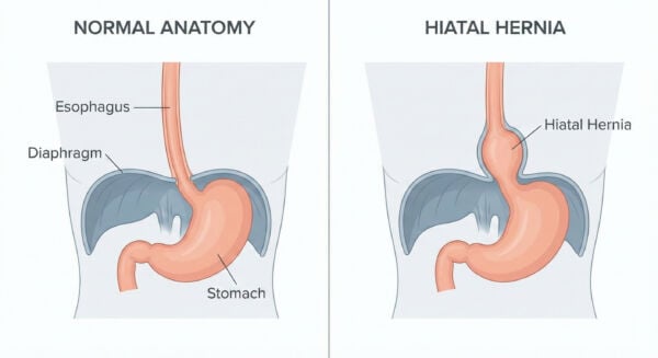 Hiatal hernia diagram