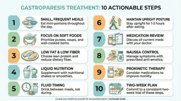 10 action steps for effective gastroparesis treatment