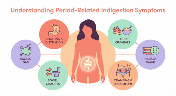 Common indigestion symptoms during menstruation