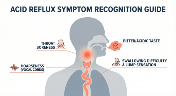 Distinctive signs and symptoms of acid reflux