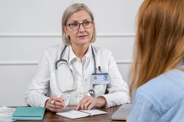 Gastroparesis doctor and patient consultation