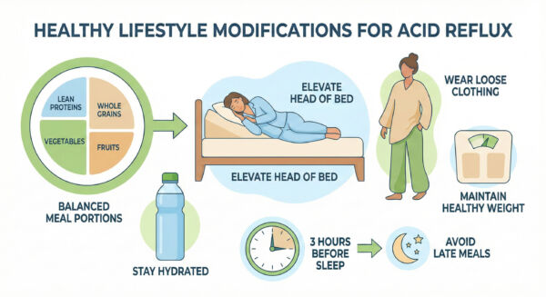 Lifestyle modifications to manage acid reflux