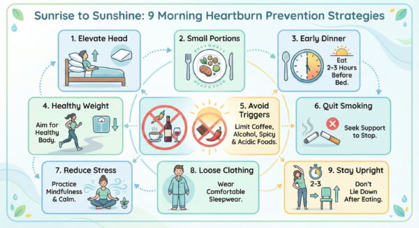 Morning heartburn prevention tips