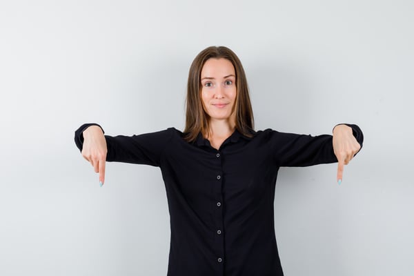 Women with gastroparesis pointing down