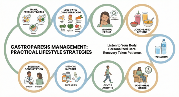 Daily management strategies for living with gastroparesis