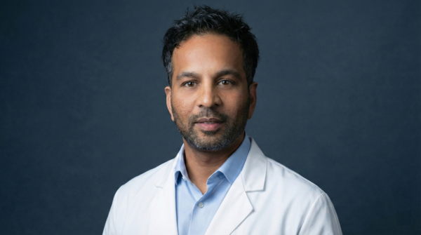 Dr. Gopal Grandhige in white suit