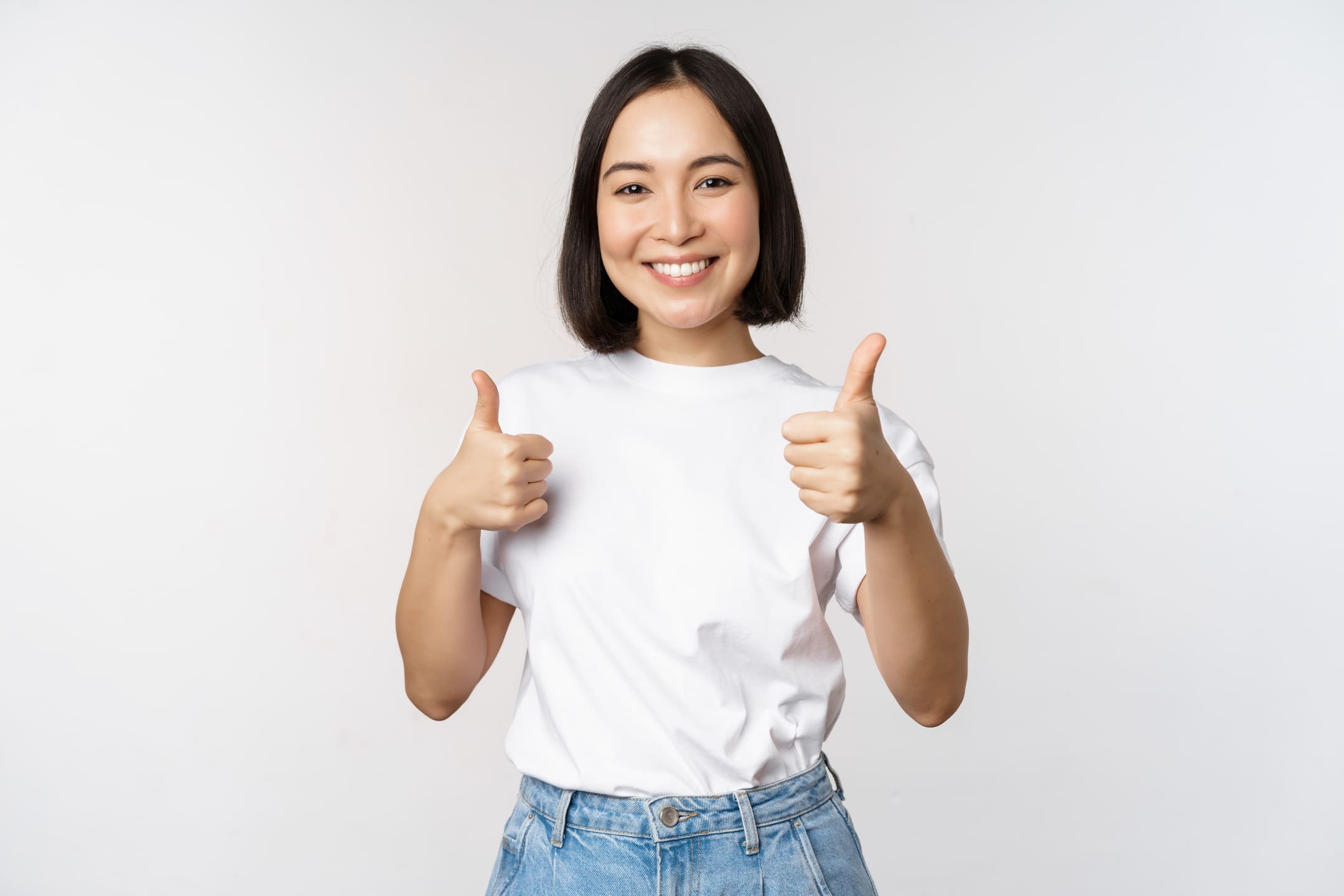 Hiatal hernia patient doing thumbs up