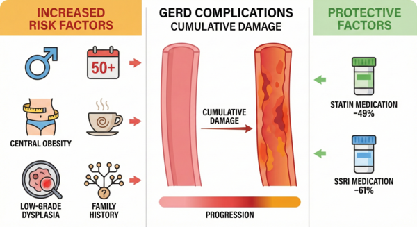 Risk factors for GERD progression and complications