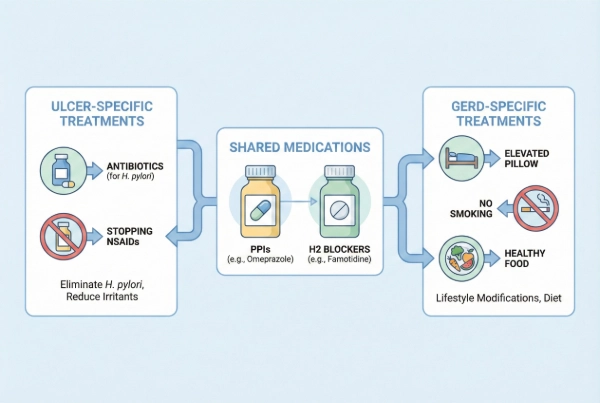 Treatment approaches for ulcers and GERD