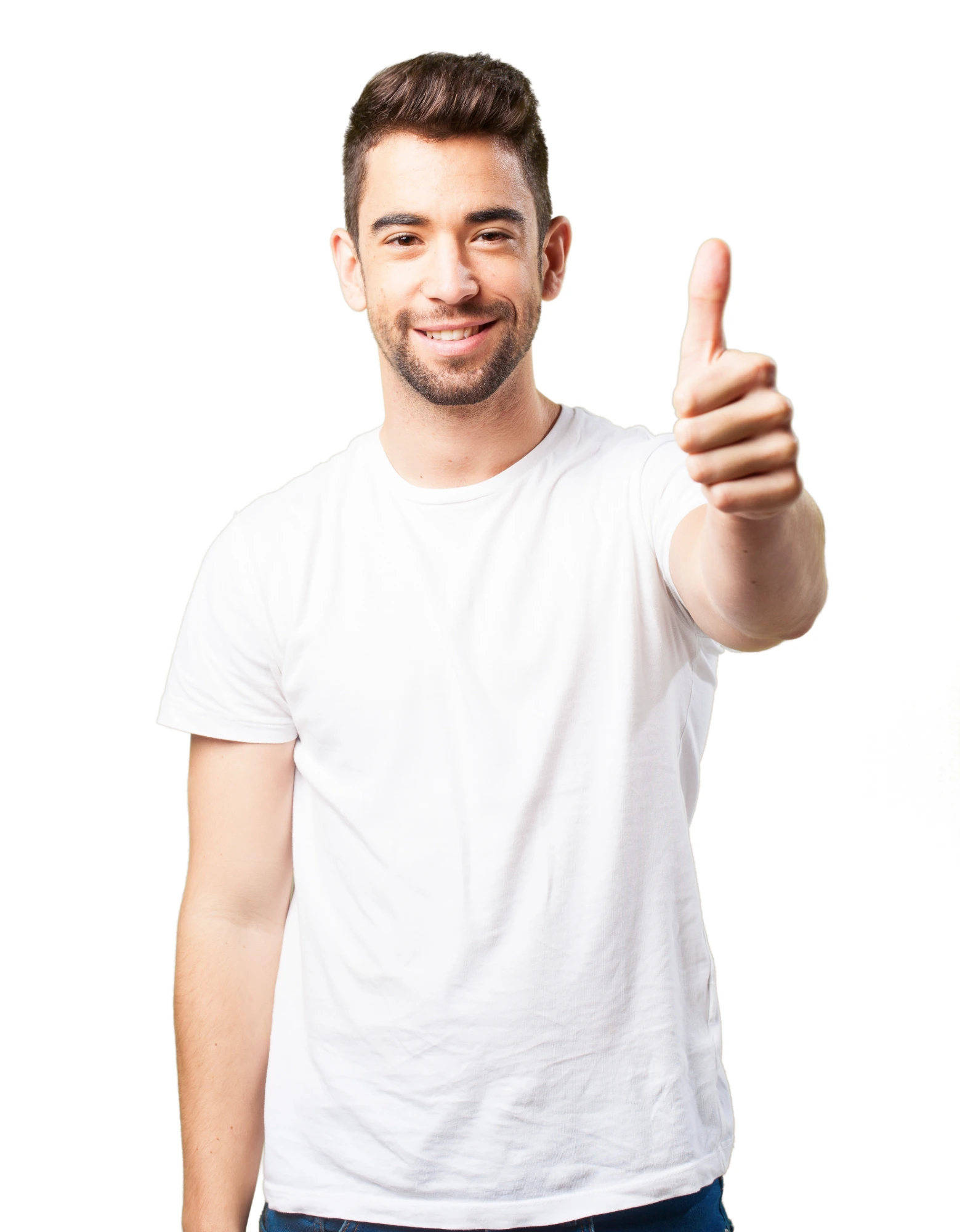 Man with hiatal hernia smiling doing thumbs up