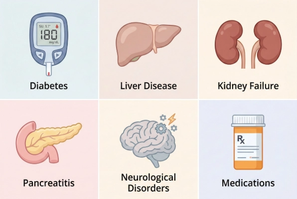 Causes of gastroparesis