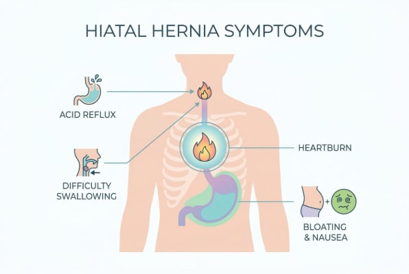 Common hiatal hernia symptoms