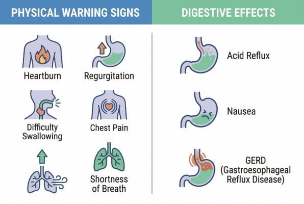 Hiatal hernia symptoms physical and digestive