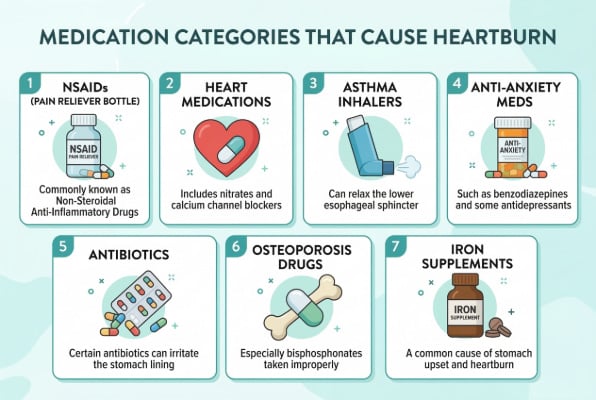 Medications that can cause heartburn