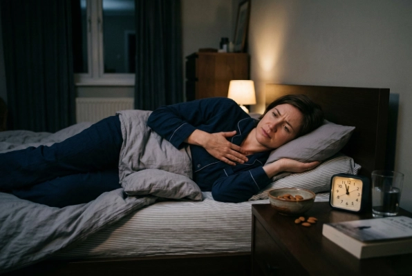 Eating almonds too close to bedtime may worsen reflux
