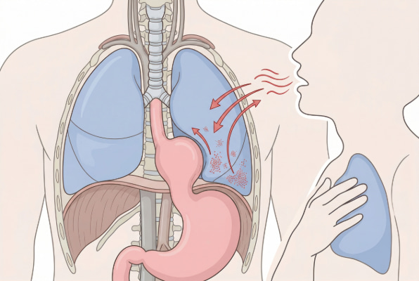 Hiatal hernia causing shortness of breath