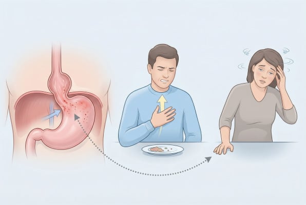 How large hiatal hernia can cause lightheadedness