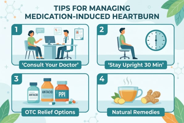 Tips for managing medication-induced heartburn