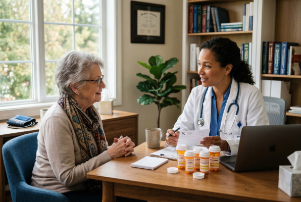 Discussing gastroparesis treatment options with a doctor