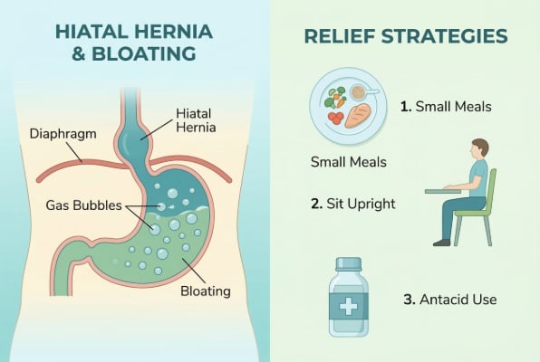 Hiatal hernia bloating causes and relief strategies