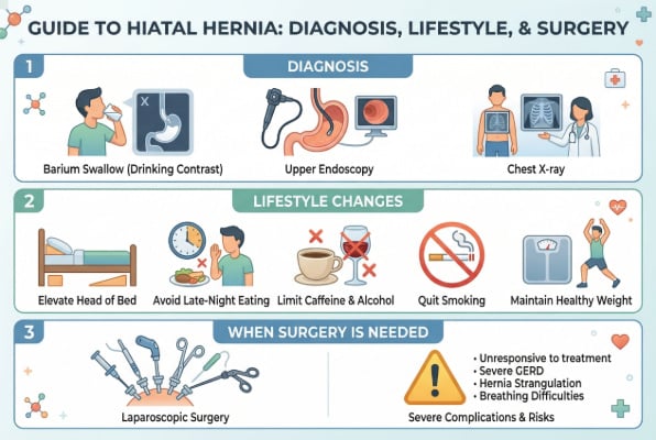 Hiatal hernia diagnosis and treatment options