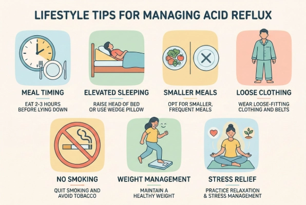 Lifestyle strategies for managing acid reflux