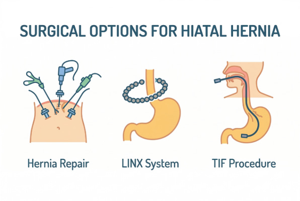 Surgical options for hiatal hernia treatment