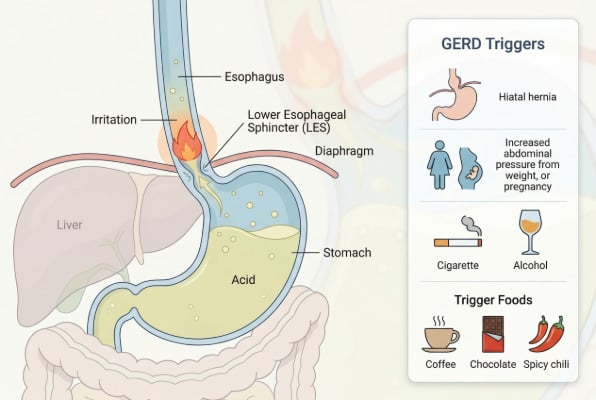 What is GERD and common triggers