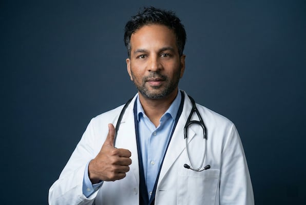 Dr Gopal Grandhige doing thumbs up