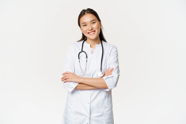 Gastroparesis doctor smiling with arms crossed