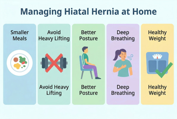Home management tips for hiatal hernia symptoms