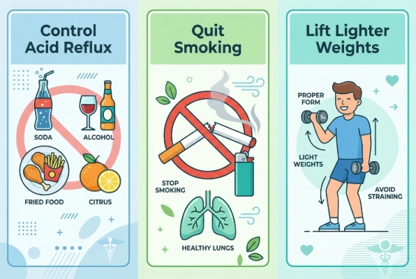 Preventive measures for hiatal hernia and back pain