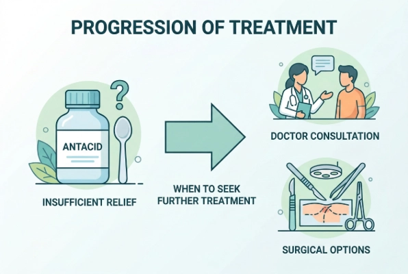 When to seek medical help beyond antacids