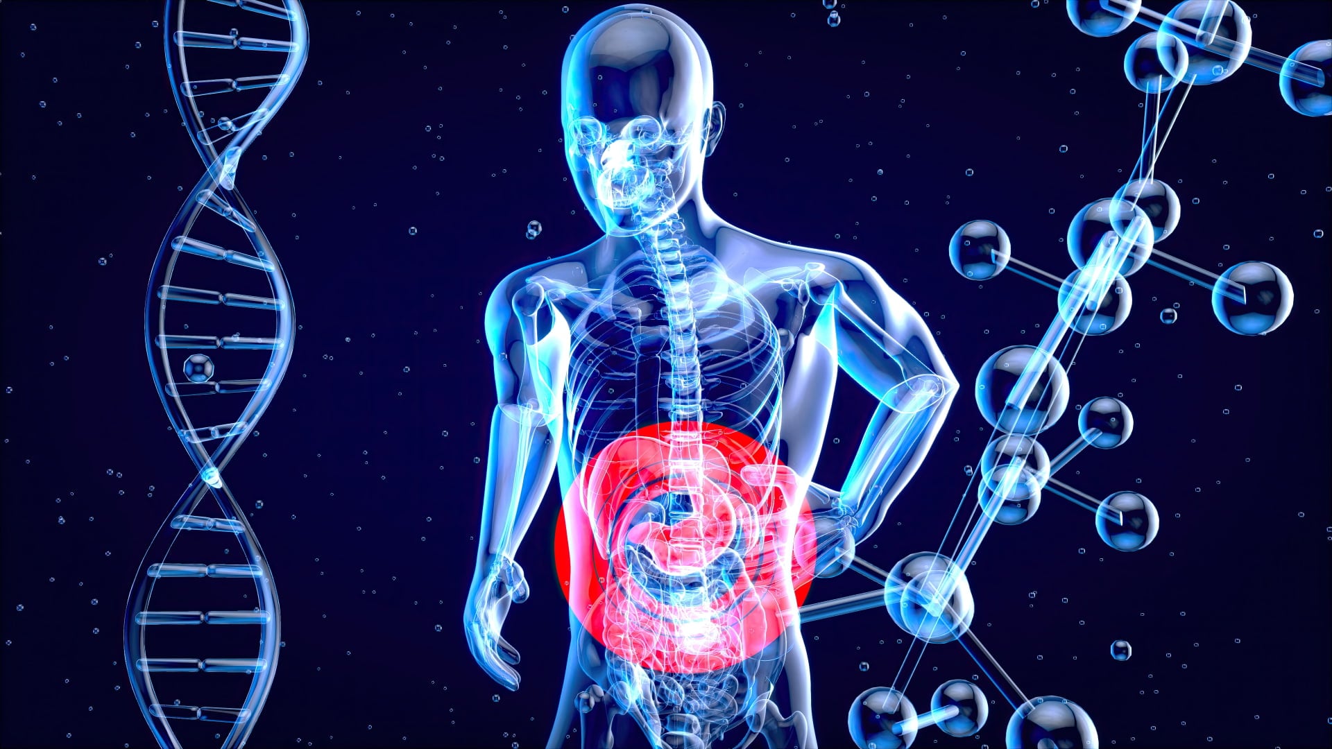 Gastroparesis digestive system 3D medical illustration