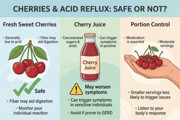 Can cherries help or worsen acid reflux