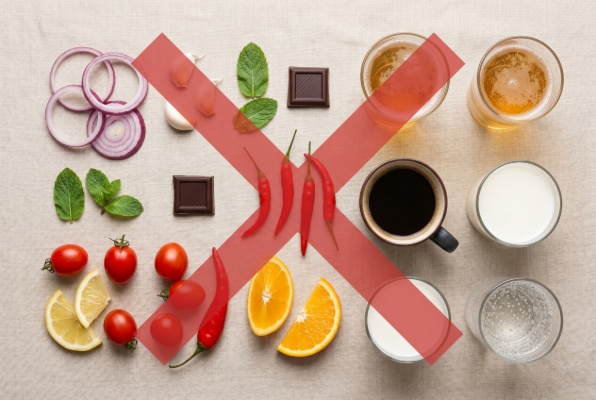 Foods and drinks to avoid for hiatal hernia