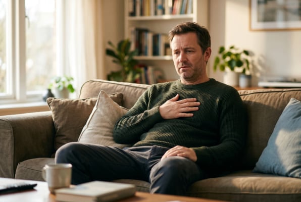 Slouching after meals triggers hiatal hernia flare-ups