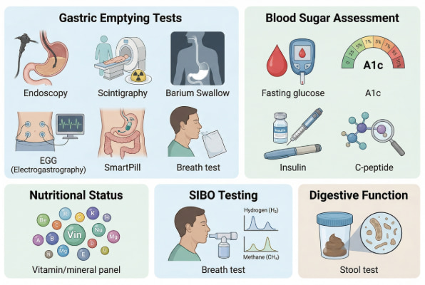 Functional medicine testing options for gastroparesis