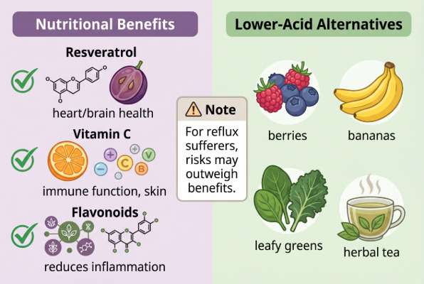 Grape juice benefits vs acid reflux concerns