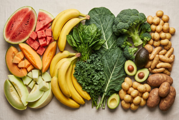 Low-acid fruits and vegetables for acid reflux